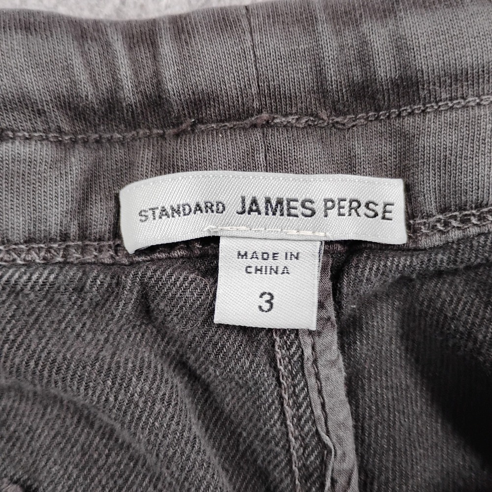 James Perse Standard Soft Drape Pants Gray Drawstring Tapered WKL1730 Size 3 L - Picture 3 of 11